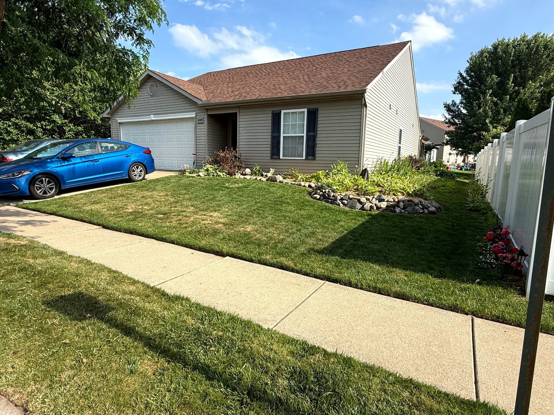 Completed mowing job
